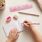 Cartoon Stationery Gift Set Complete Kids School Supplies with Unicorn Design - Back View
