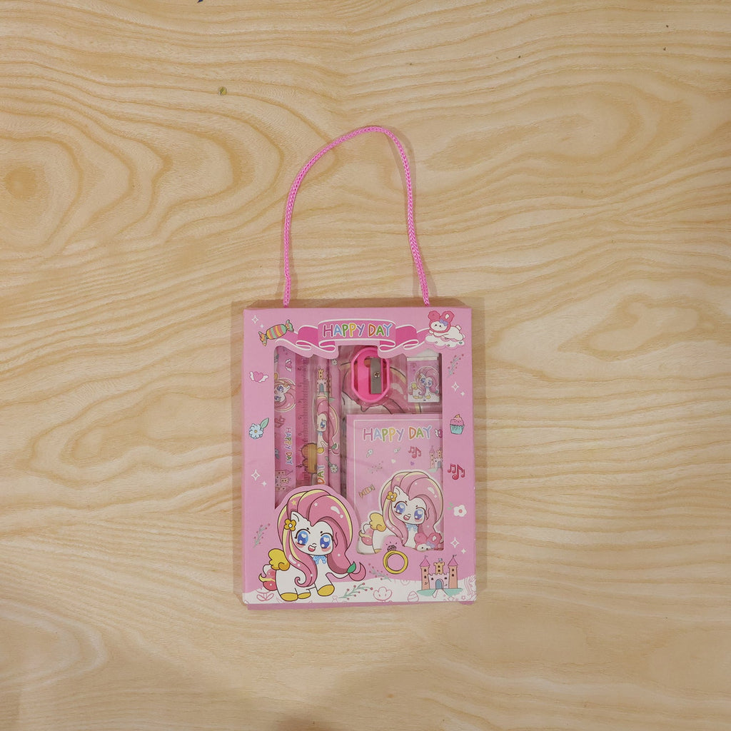 Cartoon Stationery Gift Set Complete Kids School Supplies with Unicorn Design - Detail View 8