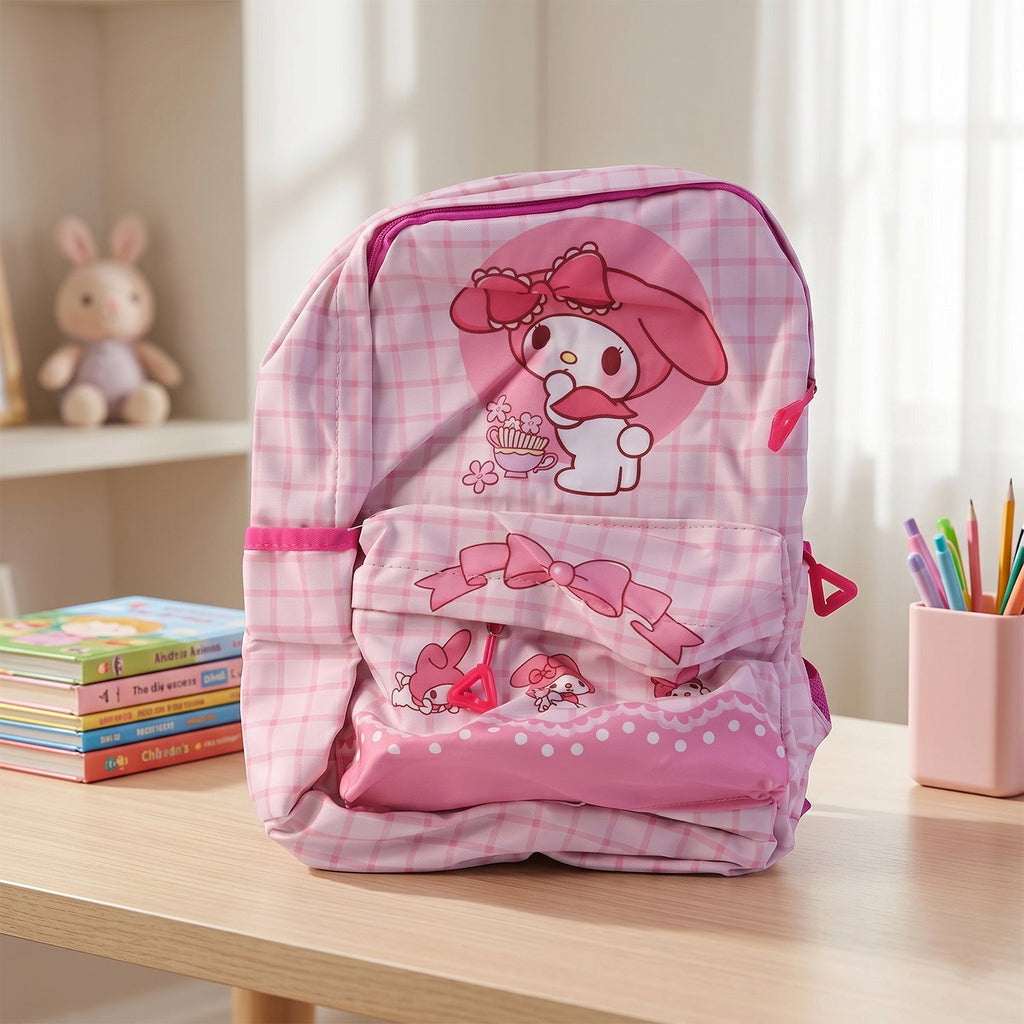 ALVENZA Kids Backpack – Adorable My Melody Design with Bow & Bunny