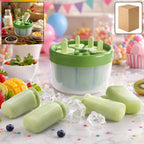 Plastic Ice Candy Popsicle Maker 8 Molds for Homemade Treats - Side View