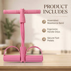 Pull Rope Resistance Exerciser Full Body Workout at Home - Front View
