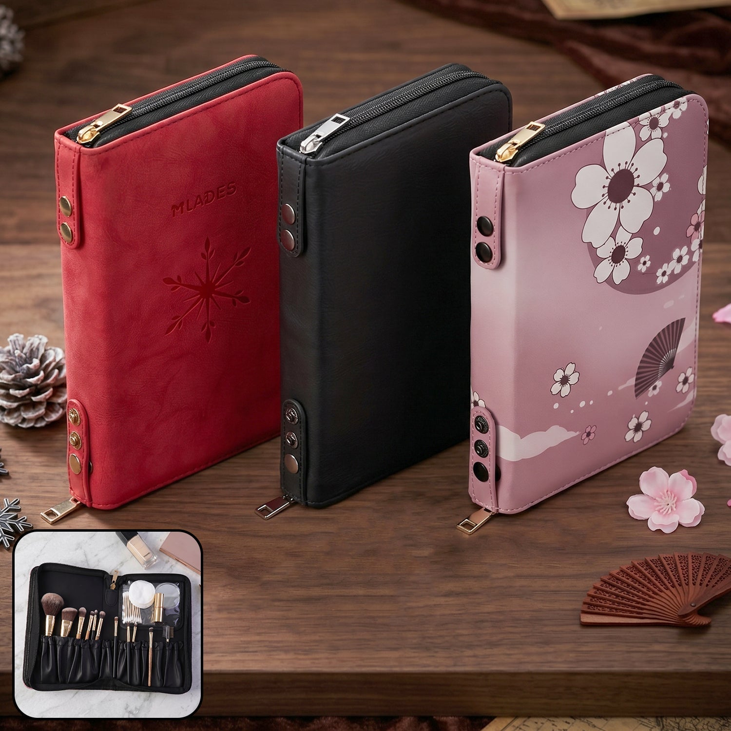 Makeup Organizer Bag Elegant & Travel-Friendly Design - Detail View 8