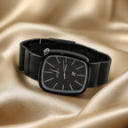 Minimal Black Luxury Square Dial Watch – Elegant Suitable for Any Occasion