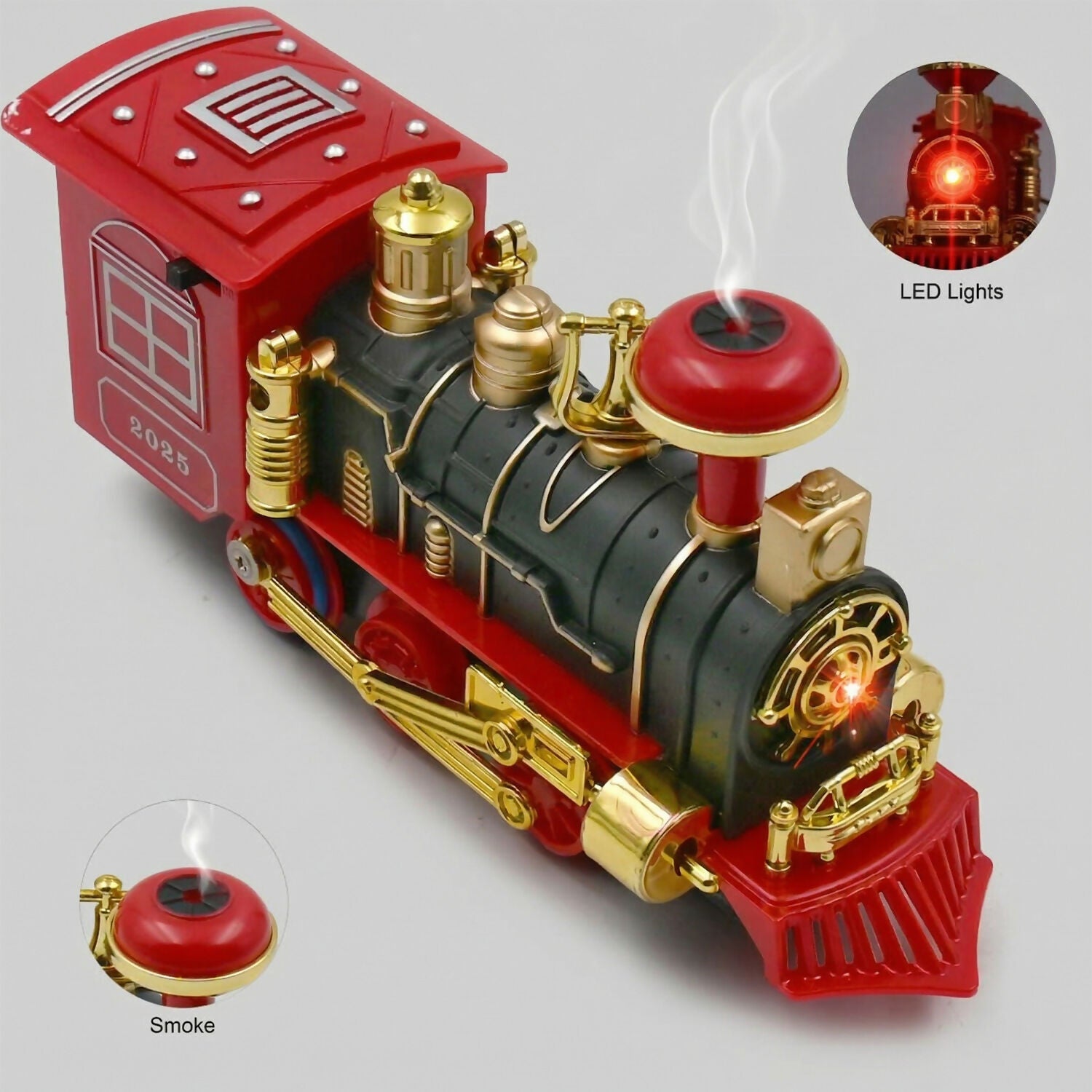 ALVENZA Electric Choo Choo Train Set – Realistic Smoke & Sound Effects