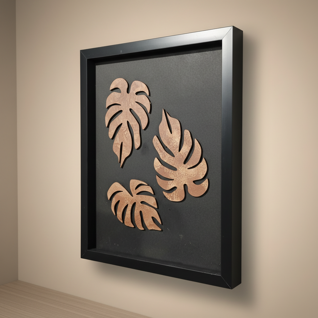 ALVENZA Luxury 3D Monstera Leaf Wall Art – Modern Tropical Decor for Homes