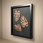 ALVENZA Luxury 3D Monstera Leaf Wall Art – Modern Tropical Decor for Homes