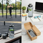 ALVENZA Motivational Water Bottle 2 L – BPA-Free Sipper with Time Marker