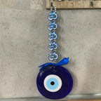 ALVENZA Evil Eye Wall Hanging – Blue Lotus Om Nazar Battu for Protection