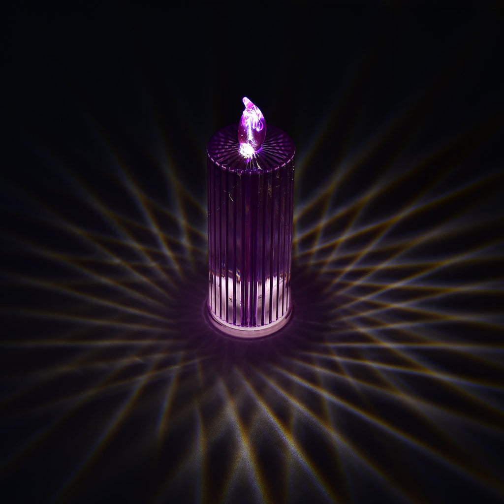 LED Crystal Candle Glitter Swirling Multicolor Decor | Styleva - Detail View 8