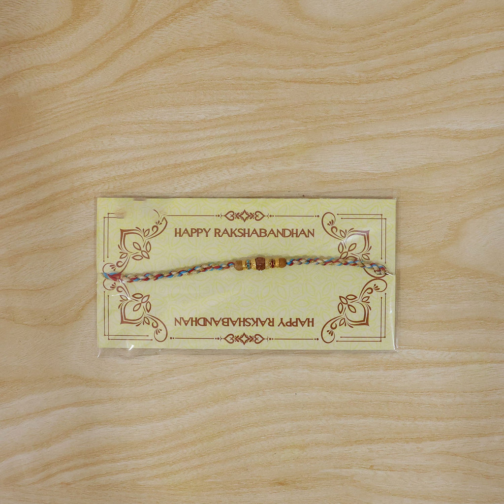 ALVENZA Graceful Pastel Pearl Rakhi with Fine Beads and Premium Raksha Bandhan Charm