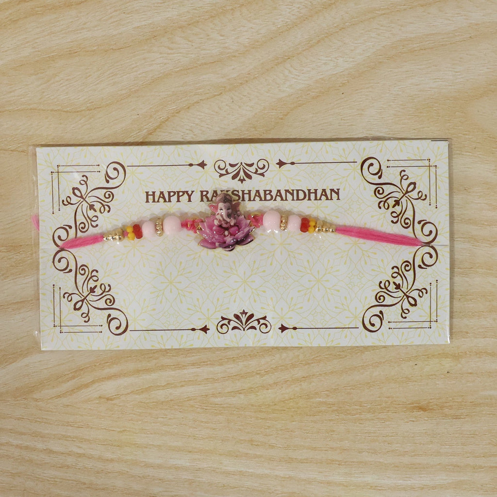 ALVENZA Lord Ganesha Rakhi – Divine Blessings & Elegant Design
