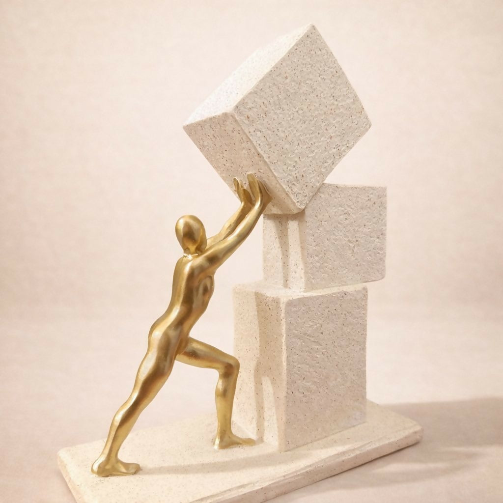 ALVENZA Abstract Human Figure Sculpture – Modern Home Décor Art Piece