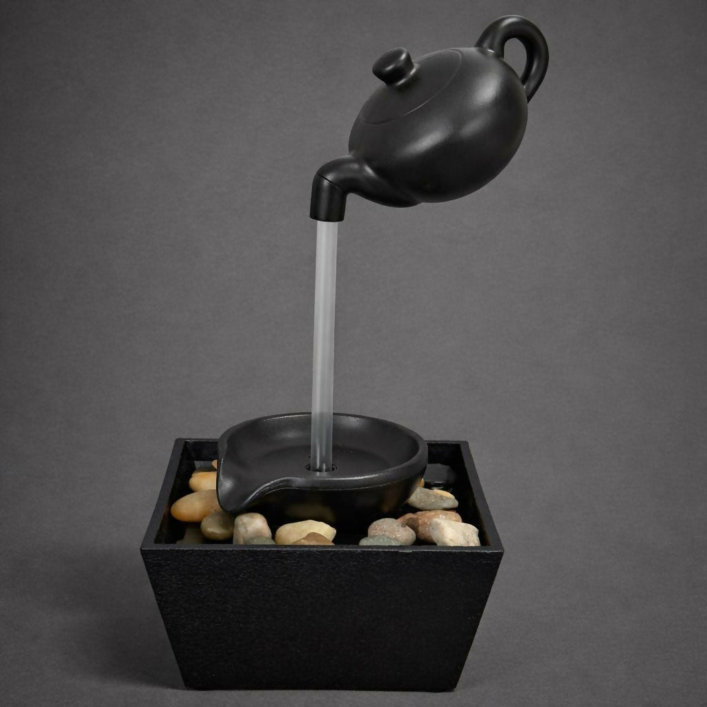 ALVENZA Levitating Teapot Water Fountain – Unique Floating Illusion Decor
