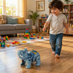 ALVENZA Light-Up Elephant Pull Toy – Engaging & Educational Sensory Play
