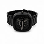 Black Metal Strap Square Analog Watch – Elegant & Bold Accessory
