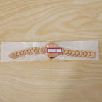 Women’s Rose Gold Bracelet Watch – Elegant Peach Dial & Lightweight Finish