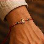 ALVENZA Ganesha Rakhi - Beads and Stone Work for Raksha Bandhan