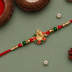 ALVENZA Ganesha Rakhi - Beads and Stone Work for Raksha Bandhan