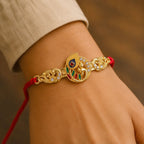 ALVENZA Shop Krishna Flute Rakhi Golden Enamel for Brother