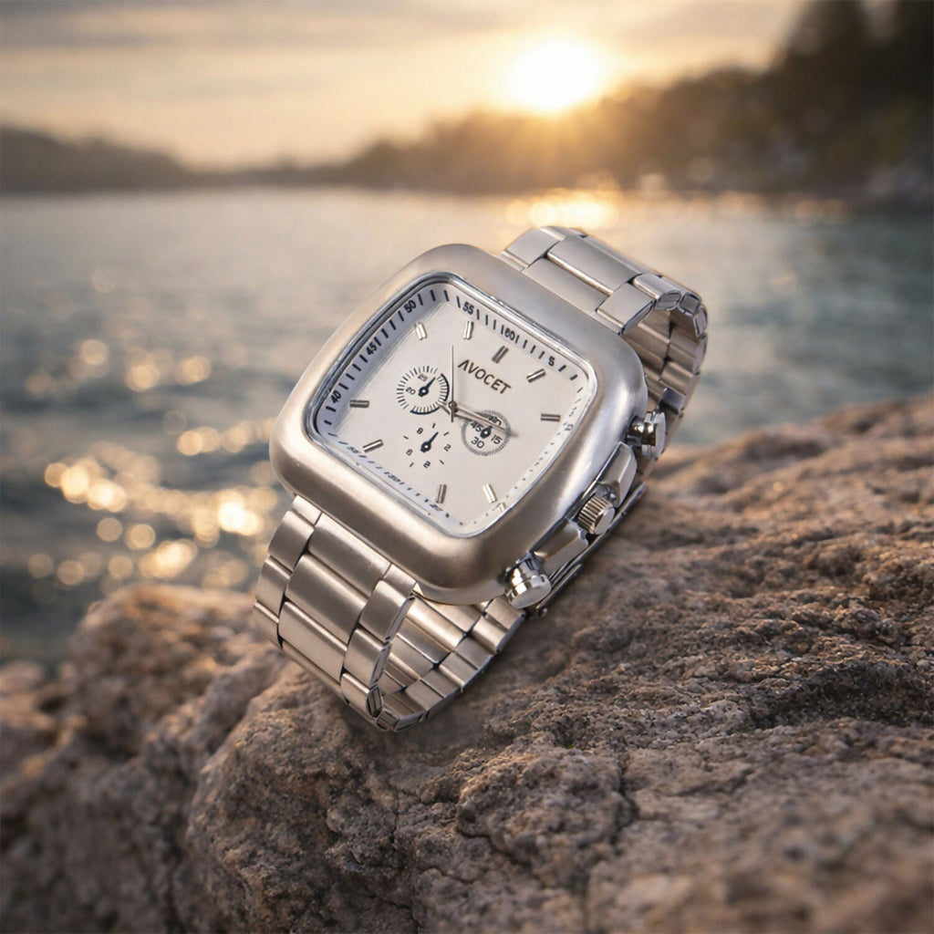 Men's Square Dial Watch – Modern, Premium Metal Strap Design