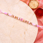 ALVENZA Soft Pearl Beaded Rakhi with Delicate Colors and Beautiful Bracelet Style Finish