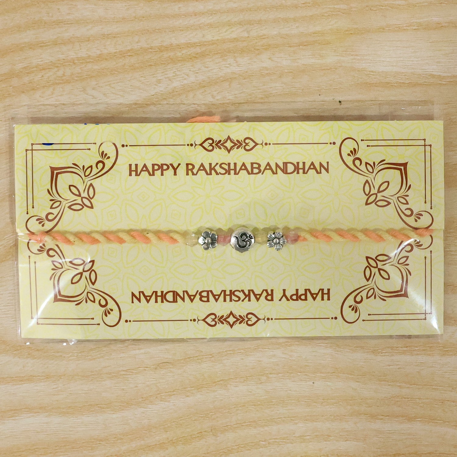 ALVENZA Graceful Pastel Bracelet Rakhi with Silver Centre and Delicate Raksha Bandhan Beauty