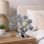 ALVENZA Silver Evil Eye Tree Showpiece – Luck & Protection Decor