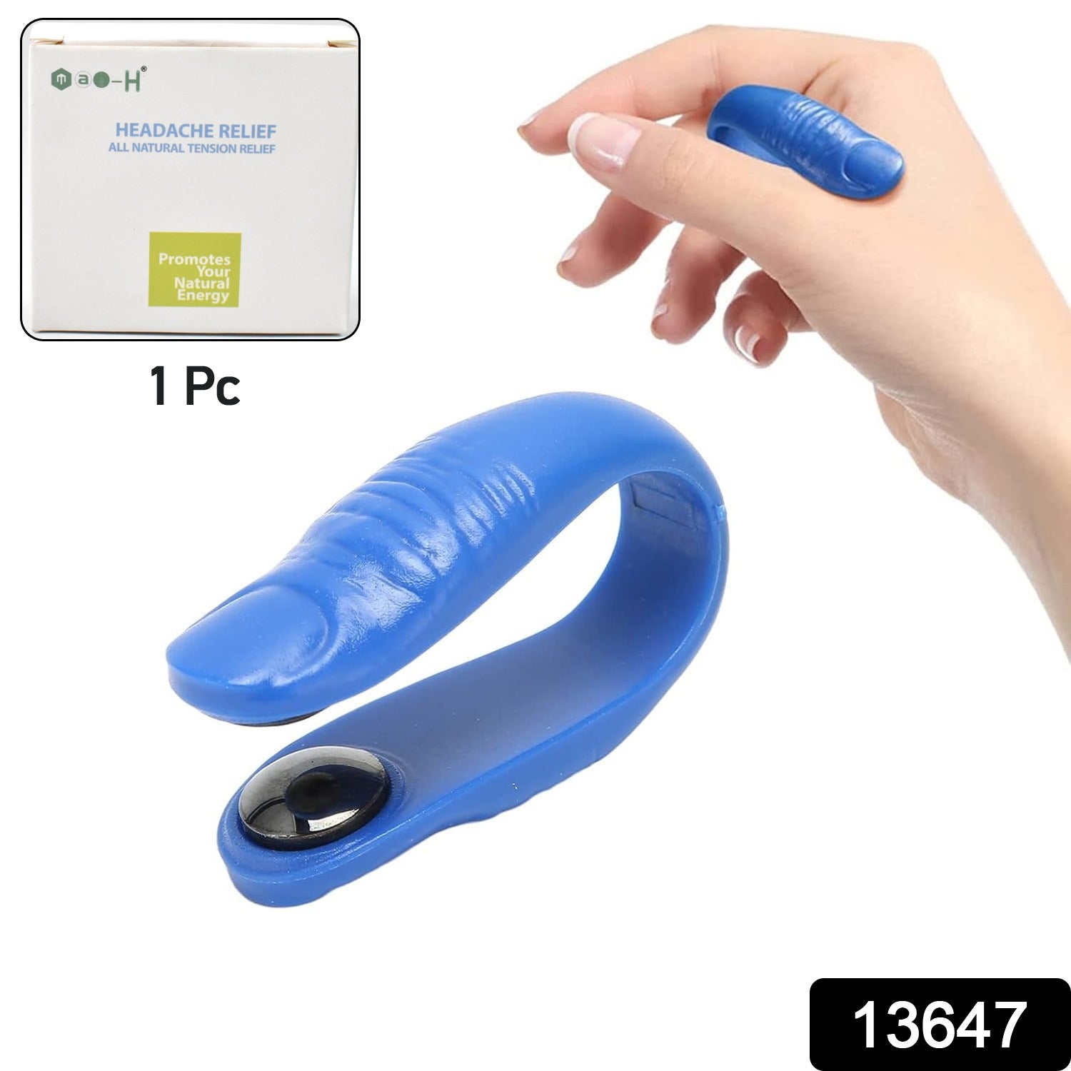 Acupressure Hand Clip Stress & Migraine Relief | Velvet Wellness - Side View