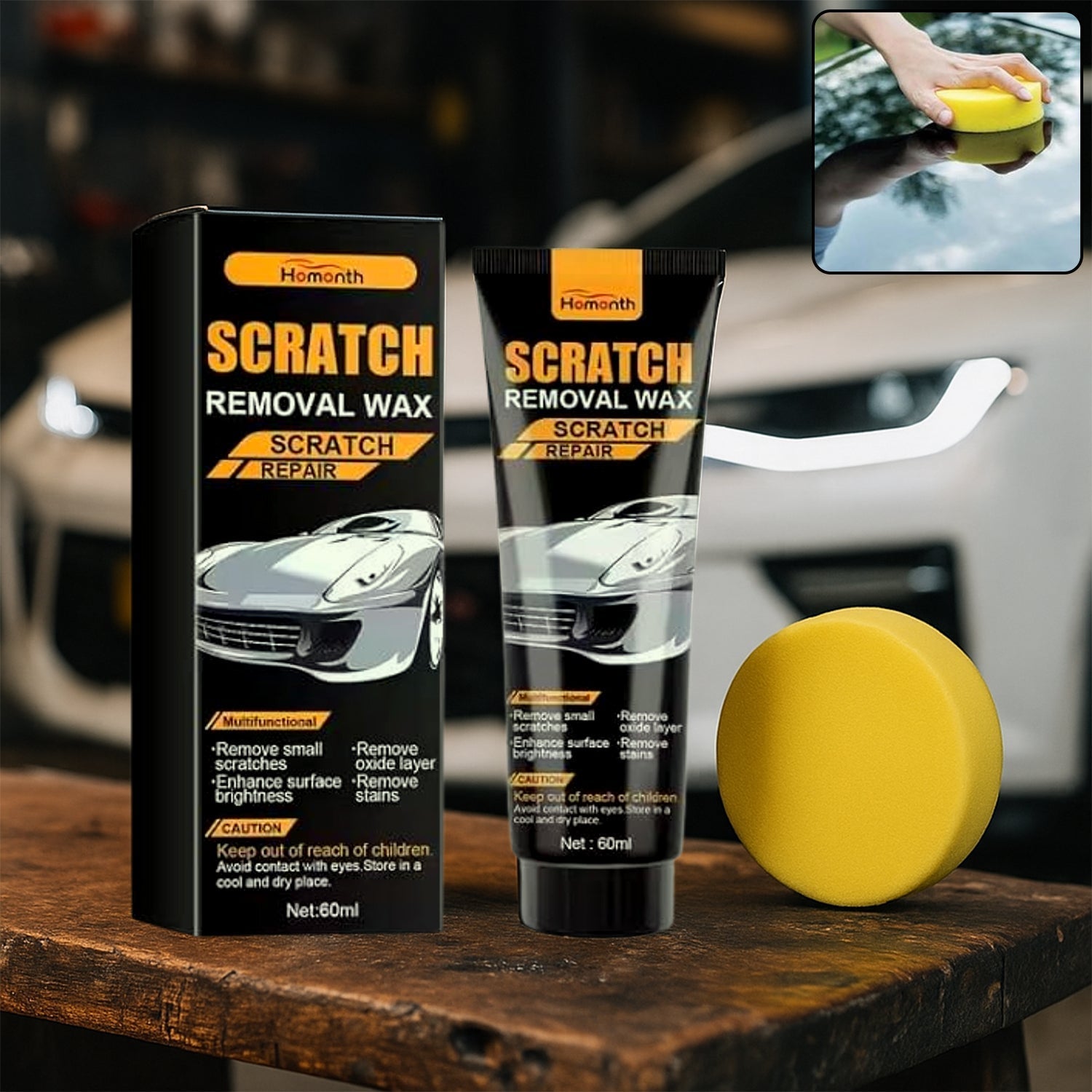 ALVENZA Car Scratch Removal Wax – Restore Shine & Remove Scratches 60ml