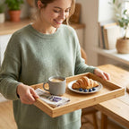 ALVENZA Wooden Finish Multipurpose Serving Tray Set – Stylish & Durable