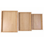 ALVENZA Wooden Finish Multipurpose Serving Tray Set – Stylish & Durable