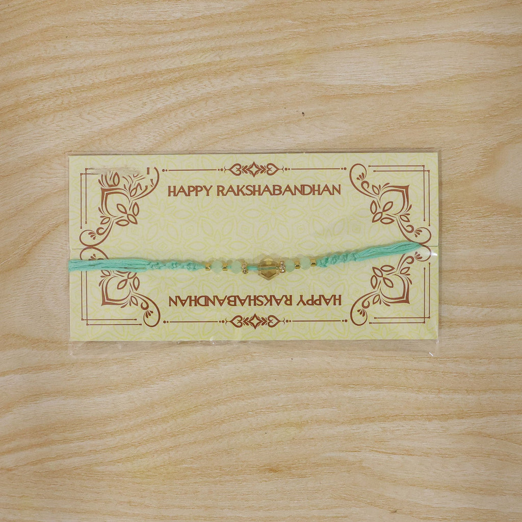 ALVENZA Premium Sparkle Designer Rakhi with Pearl Detail, Stone Centre and Gift Ready Style