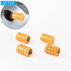 Silver Aluminium Valve Caps Durable Set of 4 for Cars - Detail View 10