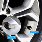 Silver Aluminium Valve Caps Durable Set of 4 for Cars - Detail View 7