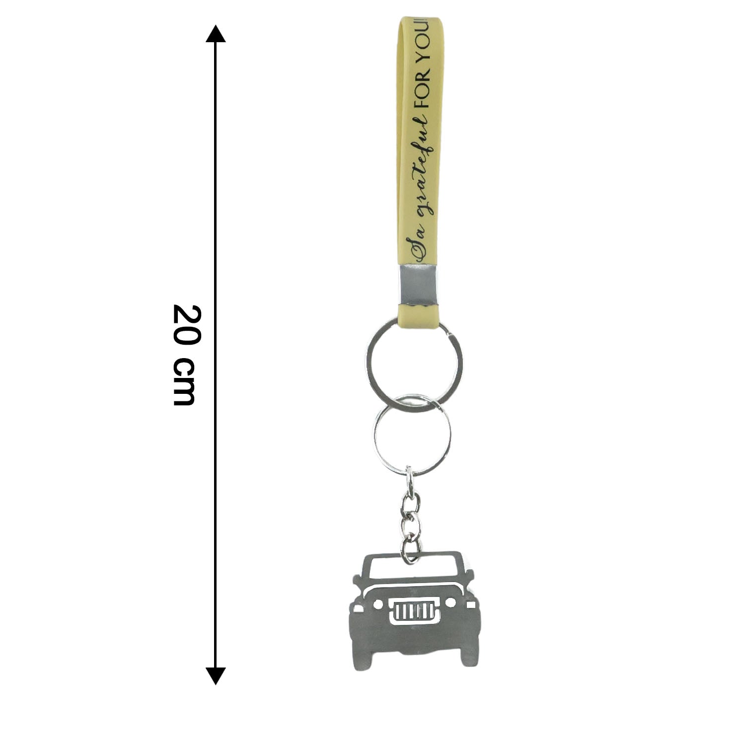 ALVENZA Jeep-Shaped Metal Car Keychain – Stylish Dual-Keyring Set