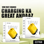 ALVENZA 18W Fast Dual USB Wall Charger – Includes Type C Cable for Quick Charging