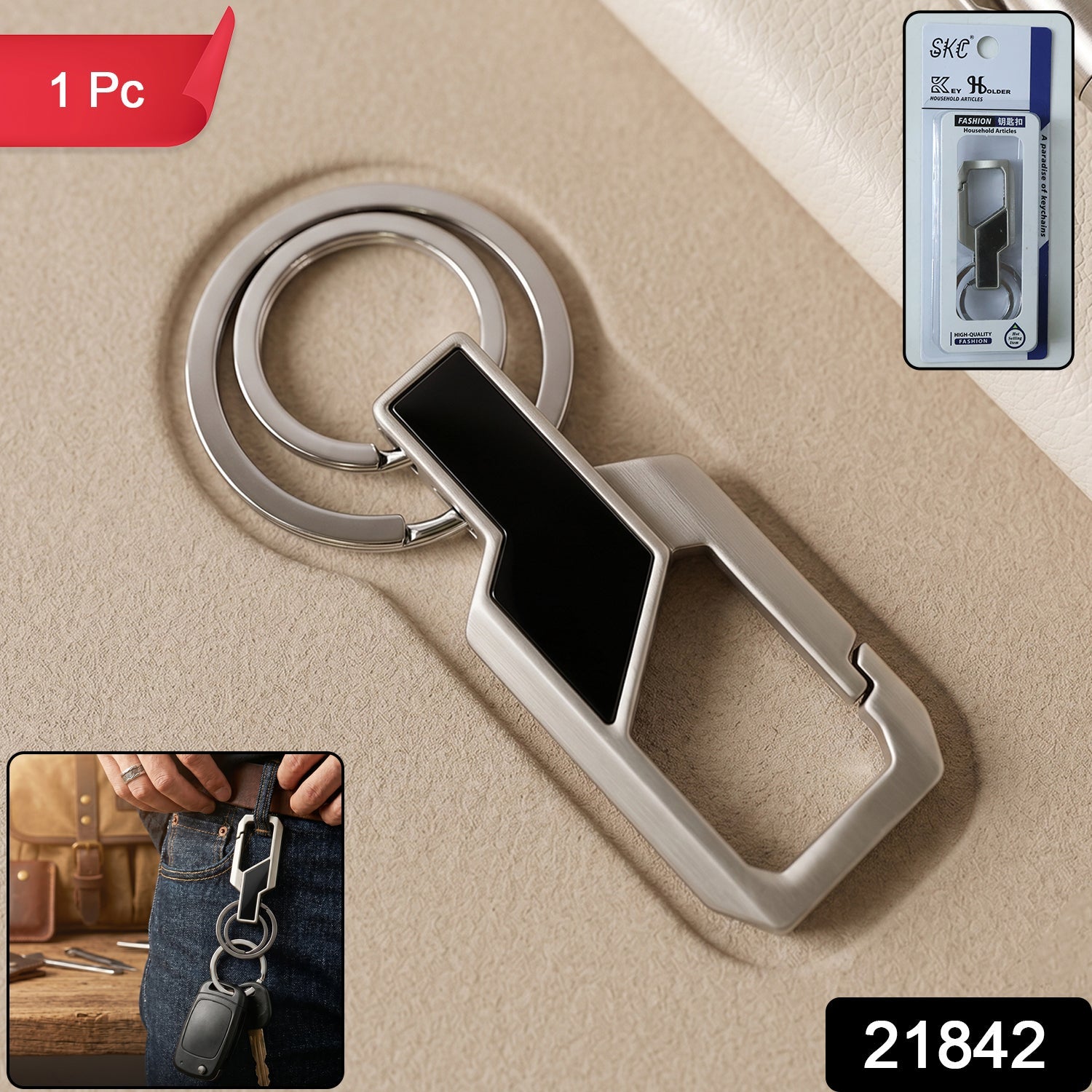 ALVENZA Heavy Duty Stainless Steel Key Holder – Secure & Durable Clip