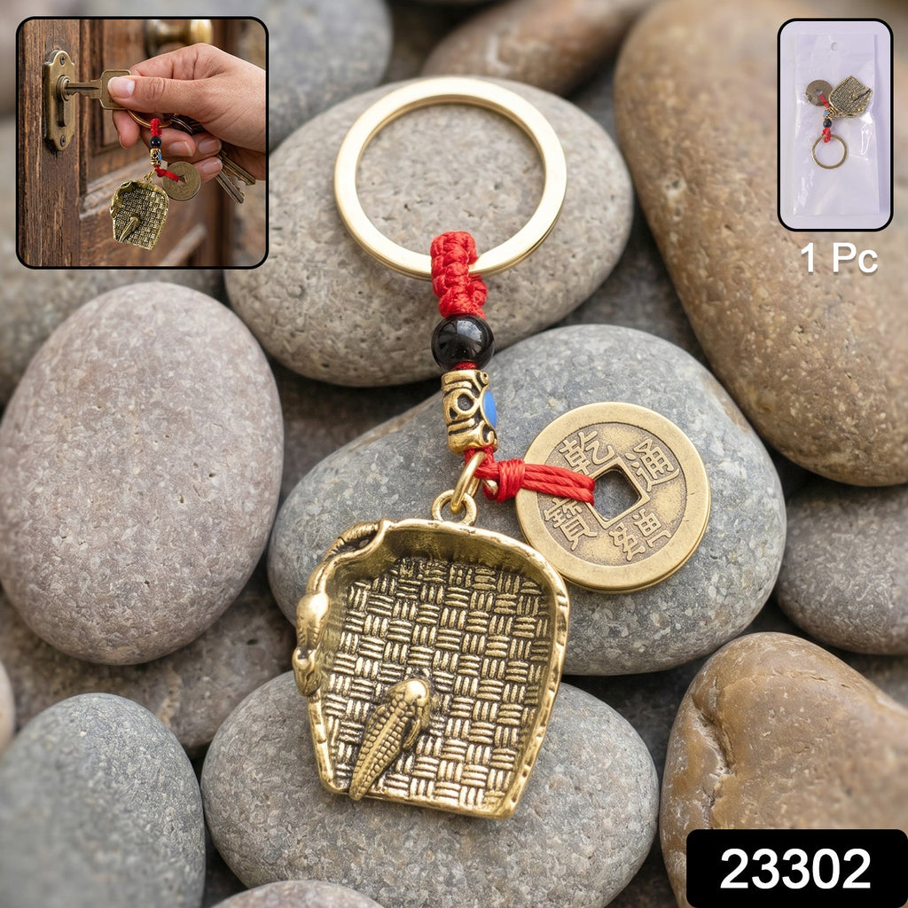 ALVENZA Feng Shui Lucky Coin Keychain – Prosperity and Good Fortune