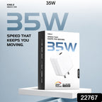 ALVENZA Power Adapter – Fast 35W Charging with Type-C Cable