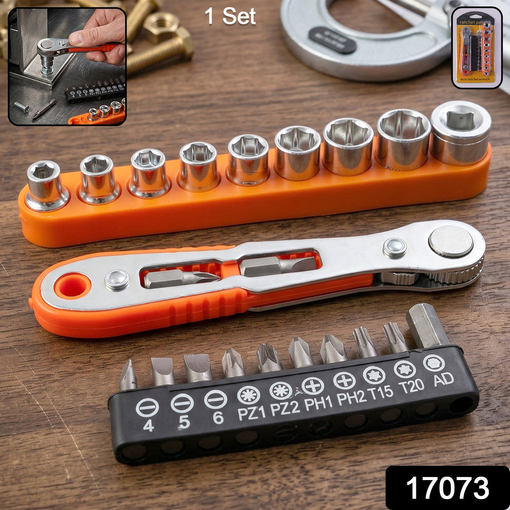 ALVENZA Mini Ratchet Wrench – Compact Versatile Socket Screwdriver Set