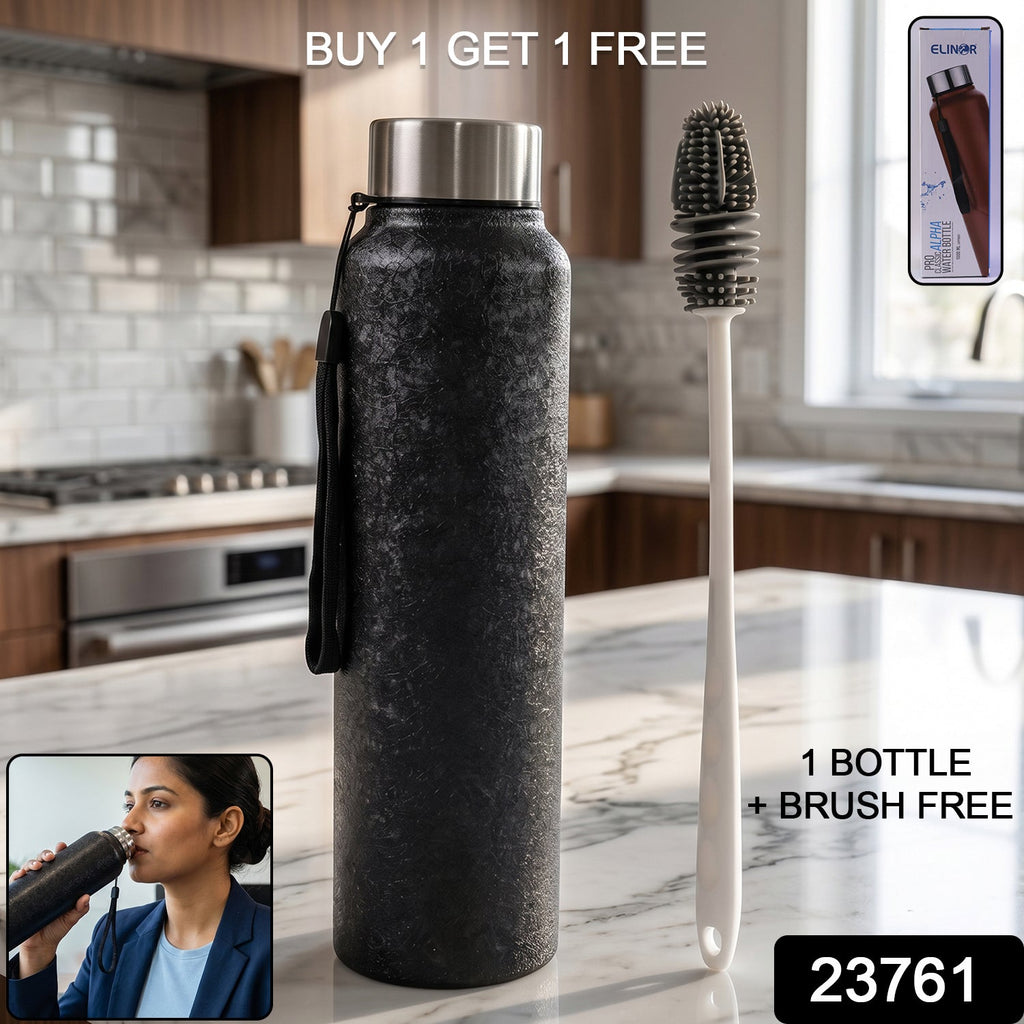 Stainless Steel Water Bottle Leak-Proof & Thermally Insulated for Daily Use - Side View