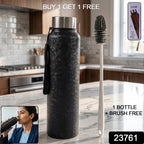 Stainless Steel Water Bottle Leak-Proof & Thermally Insulated for Daily Use - Side View