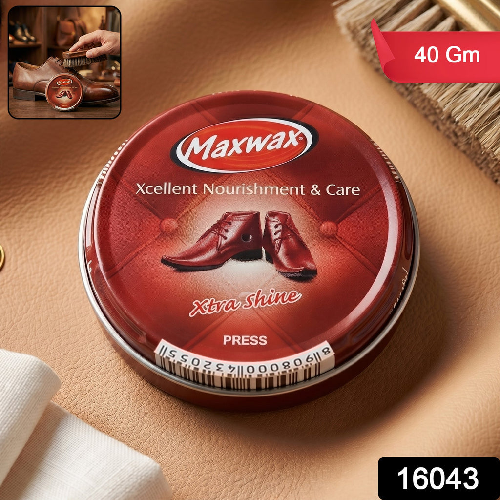 Brown Shoe Polish Cream Instant Shine & Nourishment for Leather - Side View