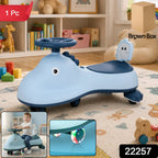 ALVENZA Kids Swing Car Ride On Toy with Music, Blue Shark Design Magic Twist Car (1 Pc)