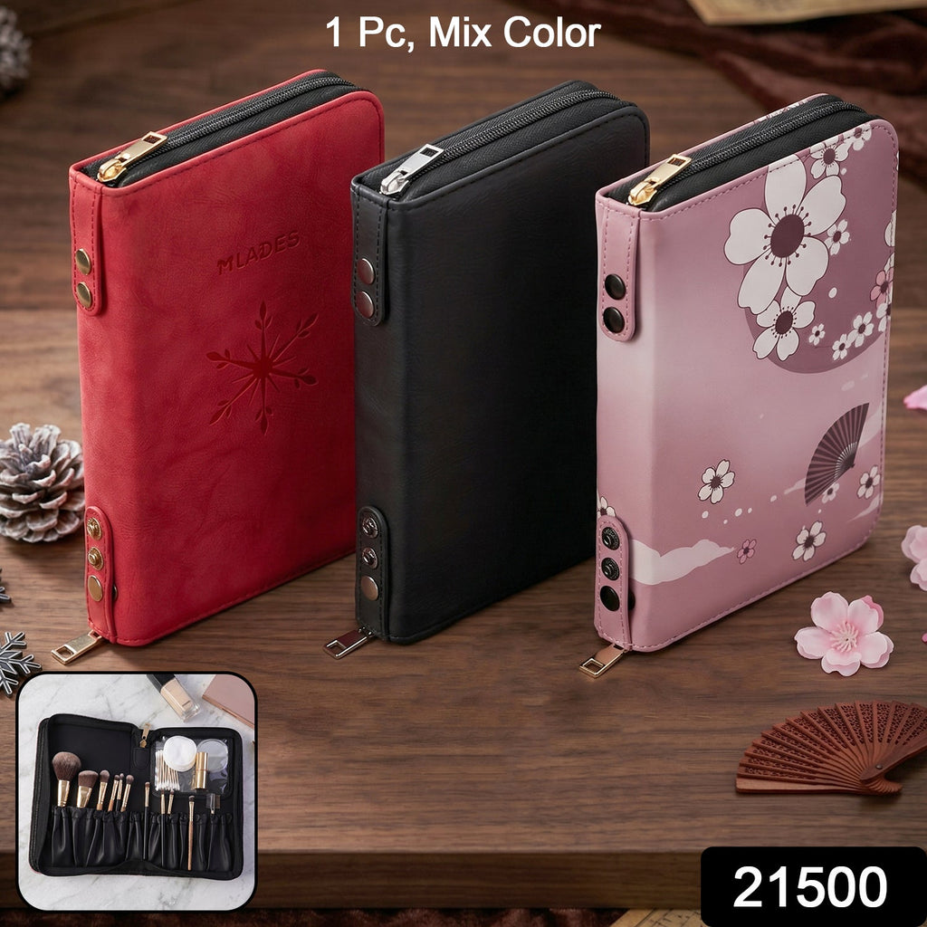 Makeup Organizer Bag Elegant & Travel-Friendly Design - Side View