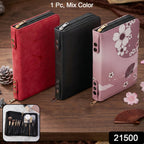 Makeup Organizer Bag Elegant & Travel-Friendly Design - Side View