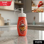 Small Plastic Squeeze Sauce Bottle Easy dispensing for condiments - Side View