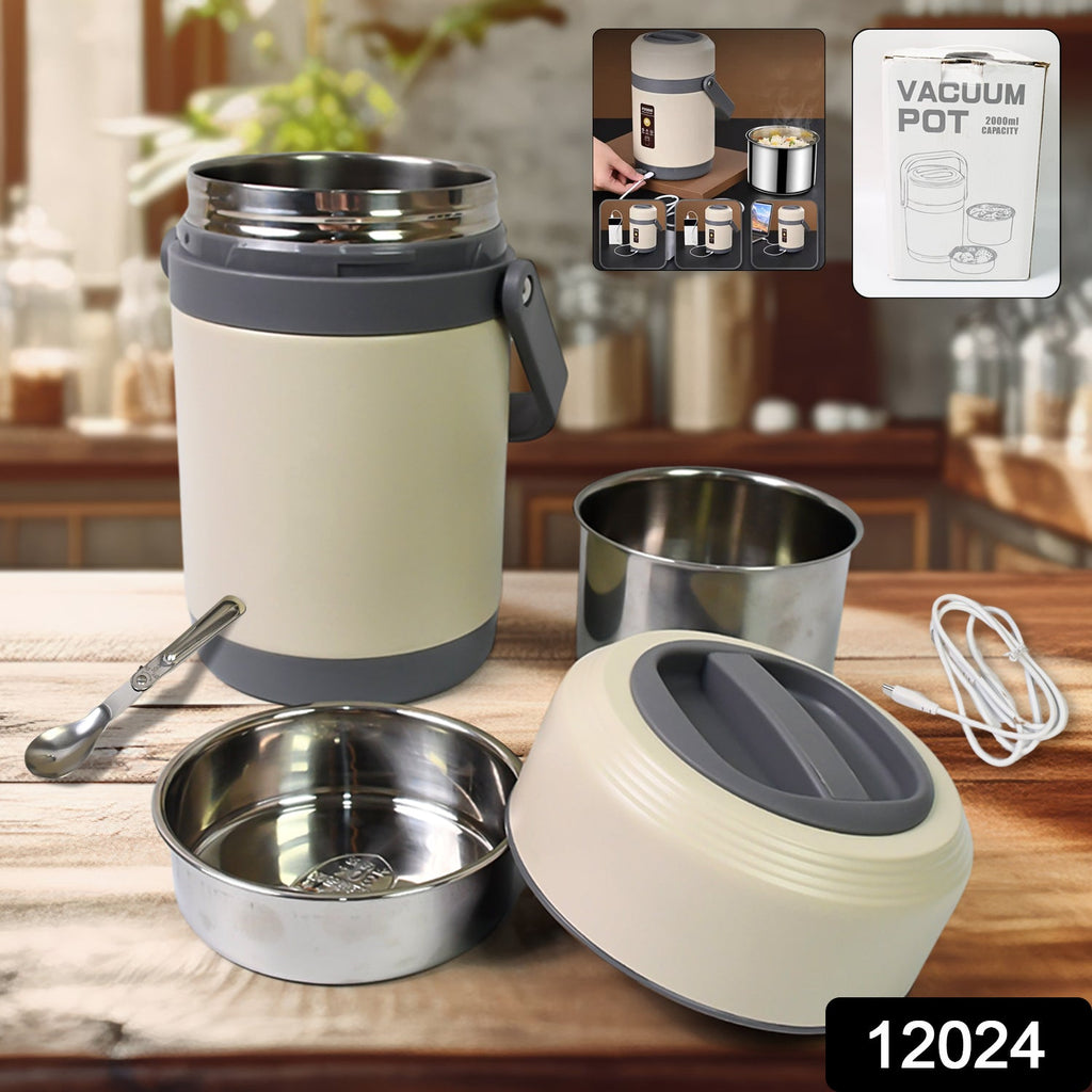 ALVENZA Electric Heated Lunch Box – 2L Stainless Steel | Lunchie Bunchie