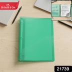 A4 Size Transparent Ring Binder Folder Durable for Document Organization - Side View