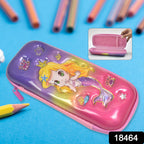Cute Cartoon Pencil Case Durable Hard Shell with Zipper - Side View